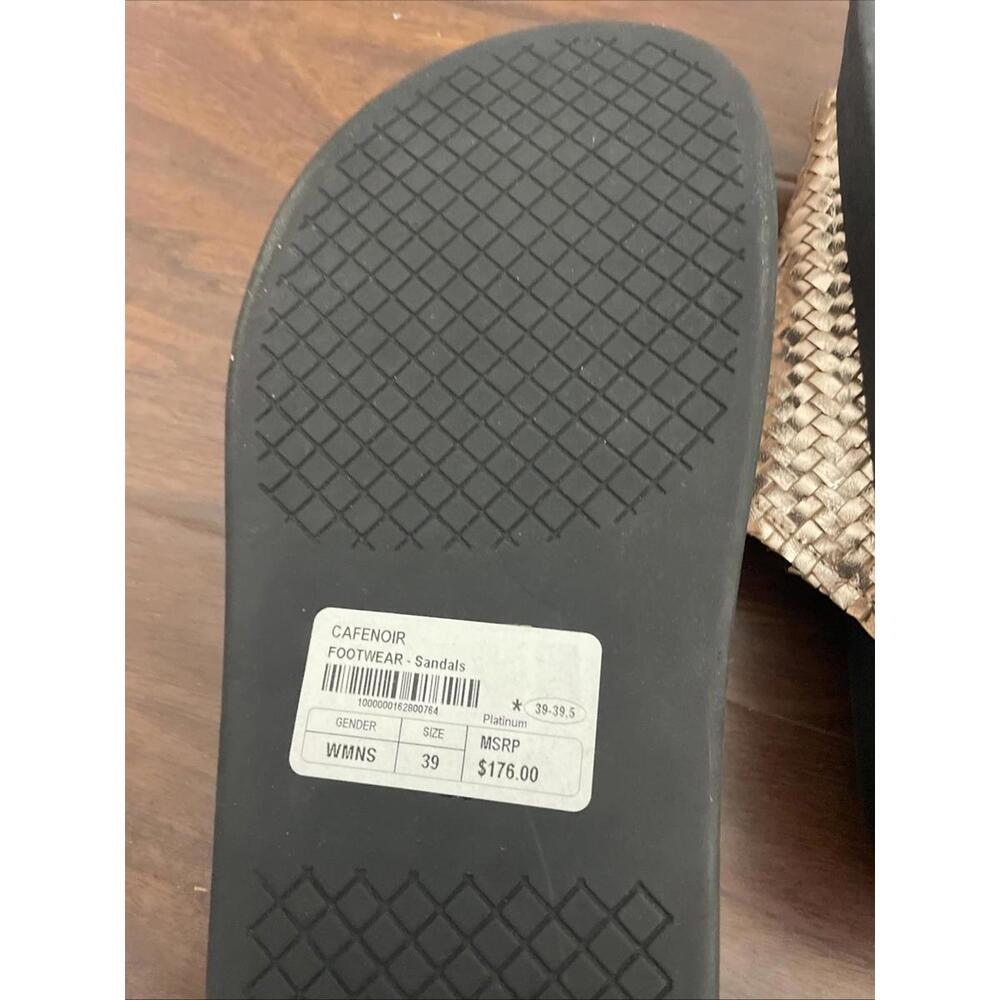 Italy Made CafeNoir  buckle woven flat Sandal size 39Euro New $176 msrp - Picture 9 of 9